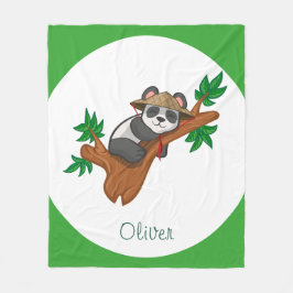 Cute Koala Wild Animal Jungle Kids Custom Name Fleecefilt
