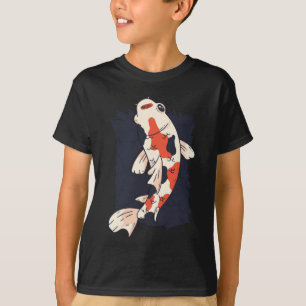 Cute Koi Fish with Red White Black Färg T Shirt