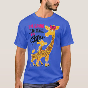 Cute kommer att bli en stor syster Giraffes Funny T Shirt