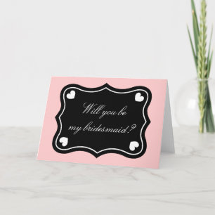 Cute Kommer du att bli mitt bridesmaid-hälsningsko Inbjudan