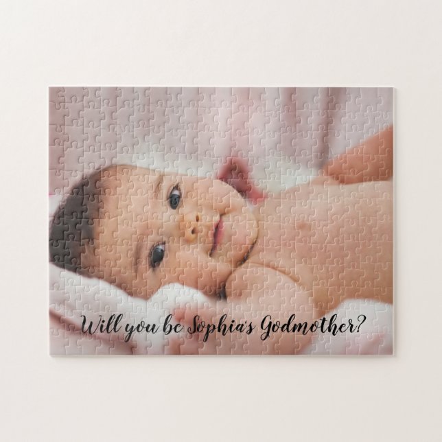 Cute kommer du att bli mitt helmoder-skript Foto Pussel (Horisontell)