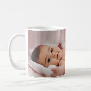 Cute kommer du bli gudföräldrarna Baby fotobaptism Kaffemugg