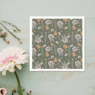 Cute könsneutrala kläder boho babydusch pappersservett