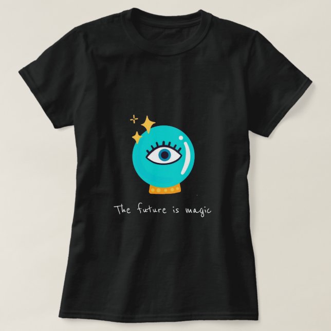 Cute konstig-kristaller i tredje öga boll t shirt (Design framsida)