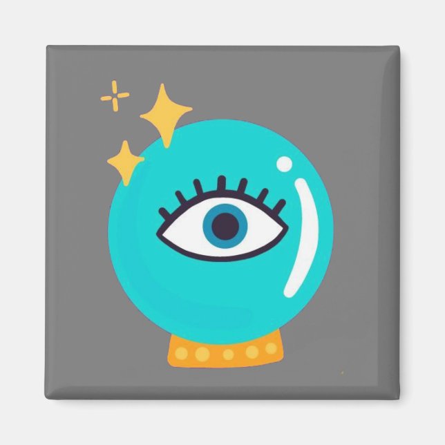 Cute konstig magiska kristaller boll öga magnet (Framsidan)