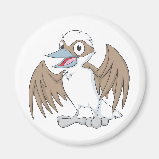 Cute Kookaburra Laughing Tecknad Magnet (Framsidan)