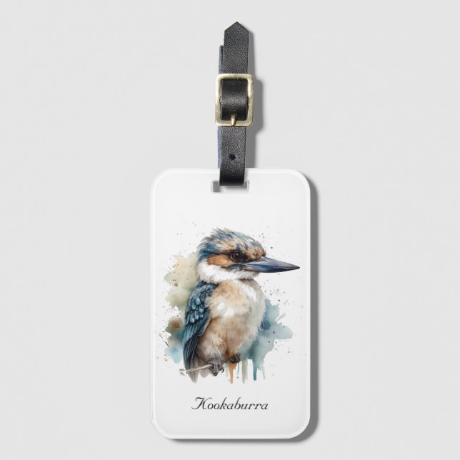 Cute Kookaburra på Gren, anpassningsbar Bagagebricka (Framsida vertikal)