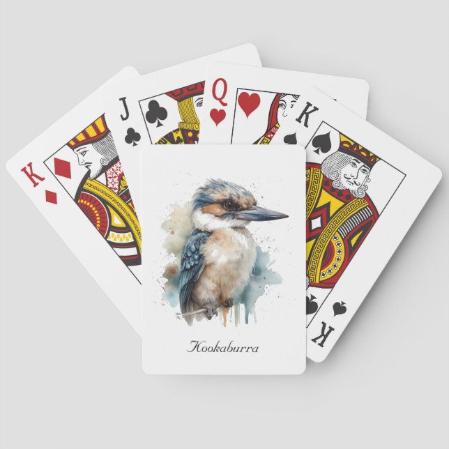 Cute Kookaburra på Gren, anpassningsbar Casinokort (Baksidan)