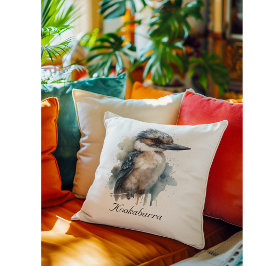 Cute Kookaburra på Gren, anpassningsbar Kudde