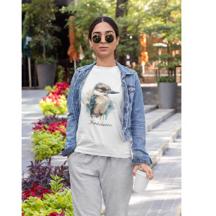 Cute Kookaburra på Gren, anpassningsbar T Shirt
