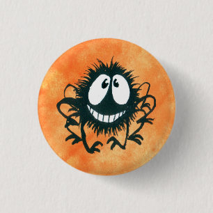 Cute Kooky Halloween Spider Button! Knapp