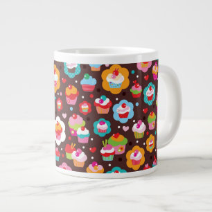 Cute Kopp Cake Mönster Jumbo Mugg