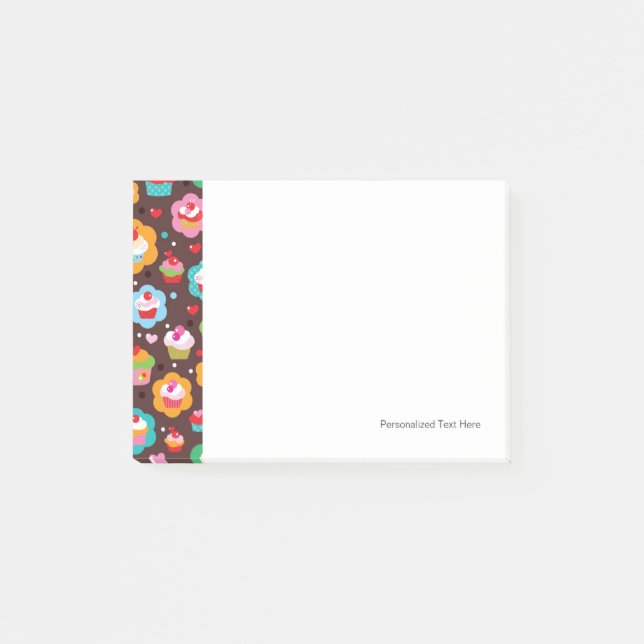 Cute Kopp Cake Mönster Post-it Block (Framsida)