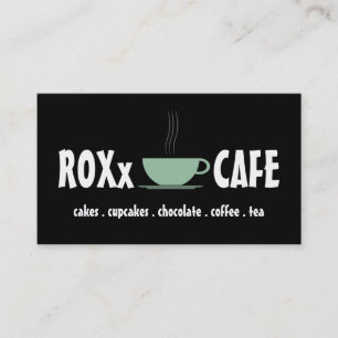 Cute Kopp Coffee Tea Shop Cake Muffinss Visitkort