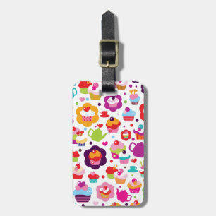 Cute kopp-kakor och tepottor bagagebricka