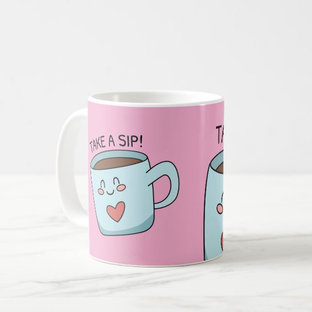 Cute kopp kärlek teckning (Framsida vänster)