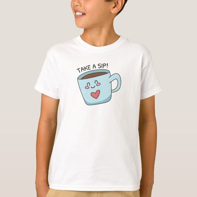 Cute kopp kärlek teckning t shirt (Framsida)