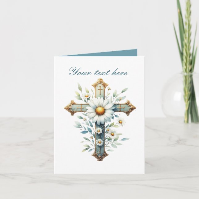 Cute Kor med ro anpassade Card Kort (Framsida)