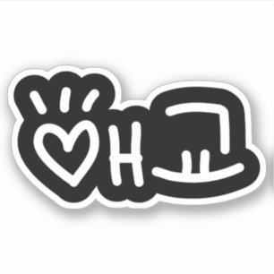 Cute Koreanska 애 교 Aegyo   Hangul Language Sticker Klistermärken