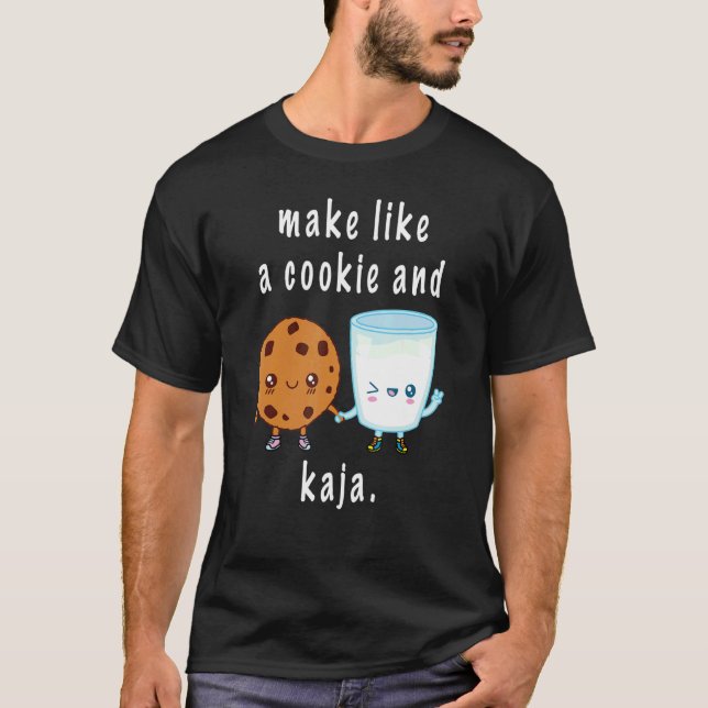 Cute Koreaspråk som en cookie och K T Shirt (Framsida)