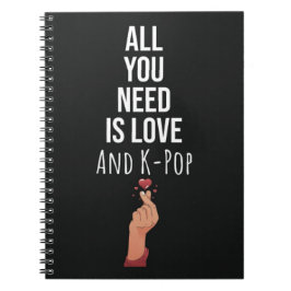Cute Kpop Gift Ideas Älskare Finger Heart Anteckningsbok