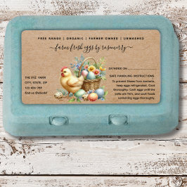 Cute kraft Egg Carton Label Fraktsedel