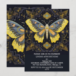 Cute Kreativ Butterfly Art-Födelsedagsfest Inbjudningar