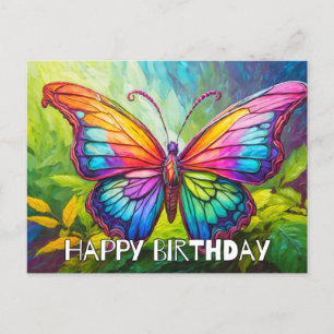 Cute Kreativ Butterfly Art Helg Vykort