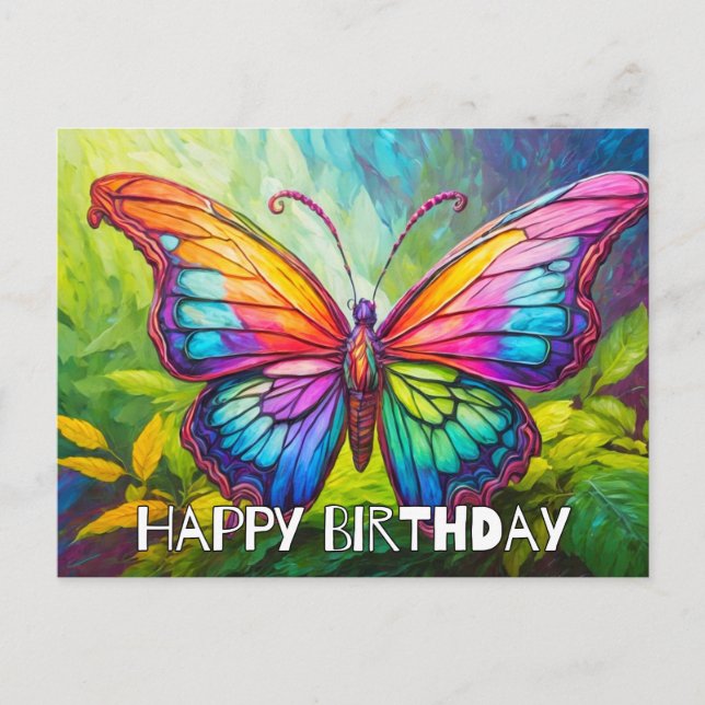 Cute Kreativ Butterfly Art Helg Vykort (Framsida)