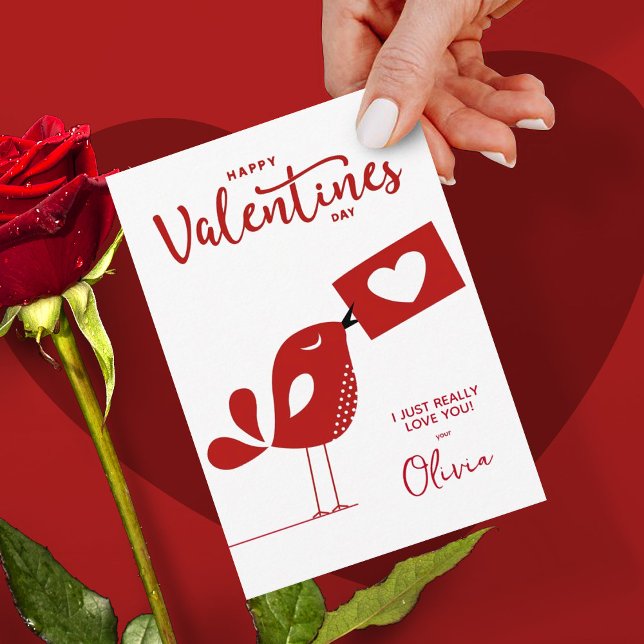 Cute kreativ Red lycklig alla hjärtans dag älskar  Inbjudningar (Skapare uppladdad)