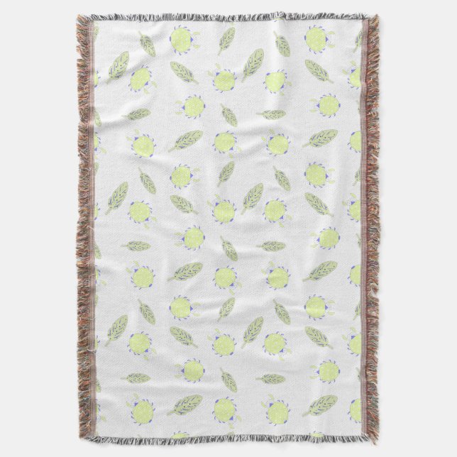 Cute kryp och löv sömlös mönster filt (Framsidan Vertikal)