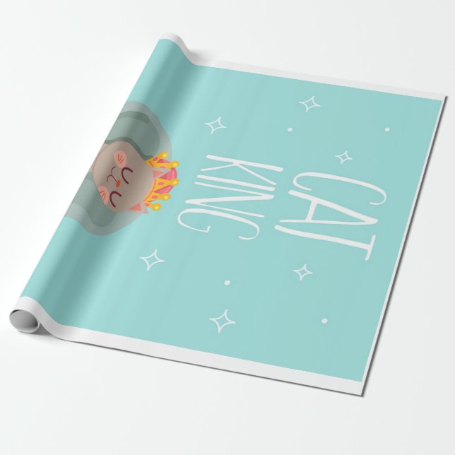 Cute Kung Cat, Cute Kitten Gift, Cat Lover Gift Presentpapper (Utrullad)