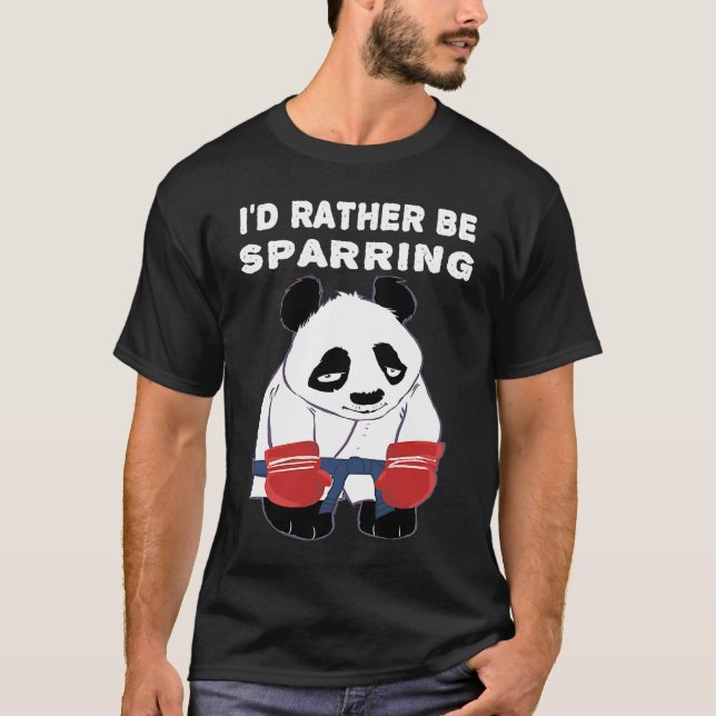 Cute Kung Fu Karate Panda T Shirt (Framsida)