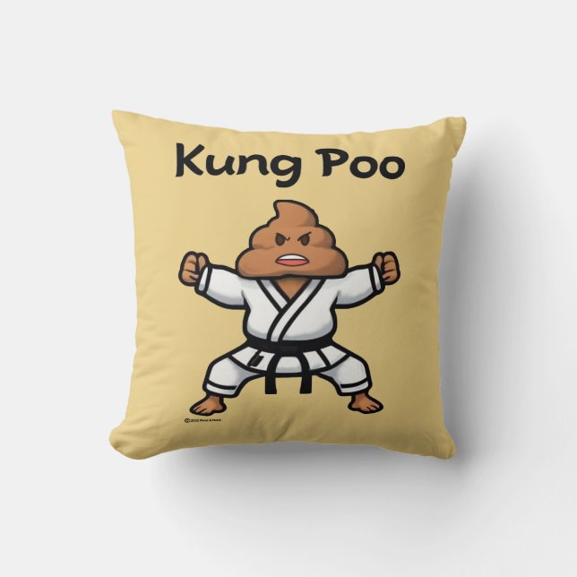Cute Kung Poo Karate Kudde (Framsida)