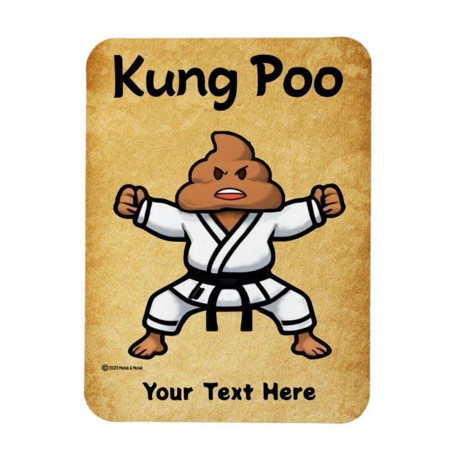 Cute Kung Poo Karate Magnet (Vertikal)