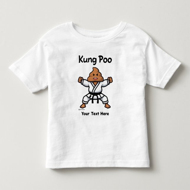 Cute Kung Poo Karate T Shirt (Framsida)