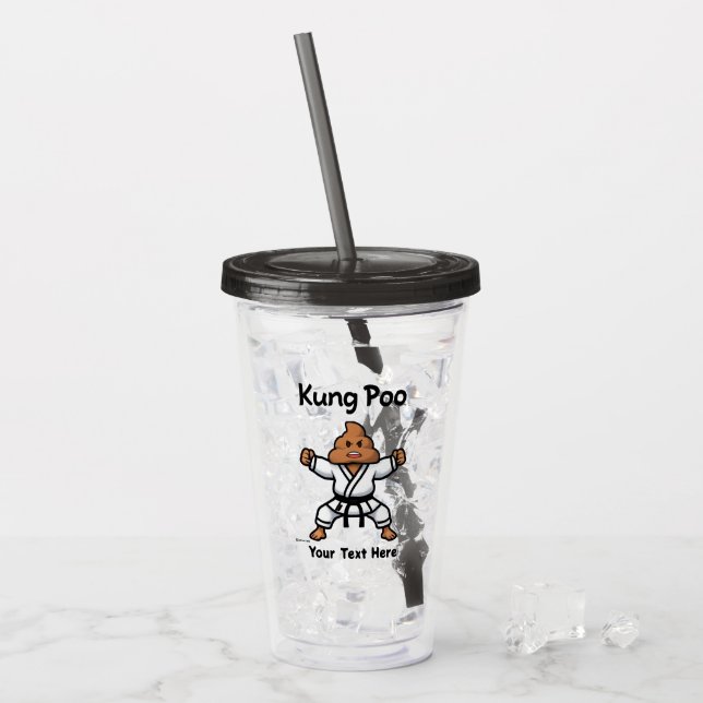 Cute Kung Poo Karate Take Away Mugg (Framsida Ice)