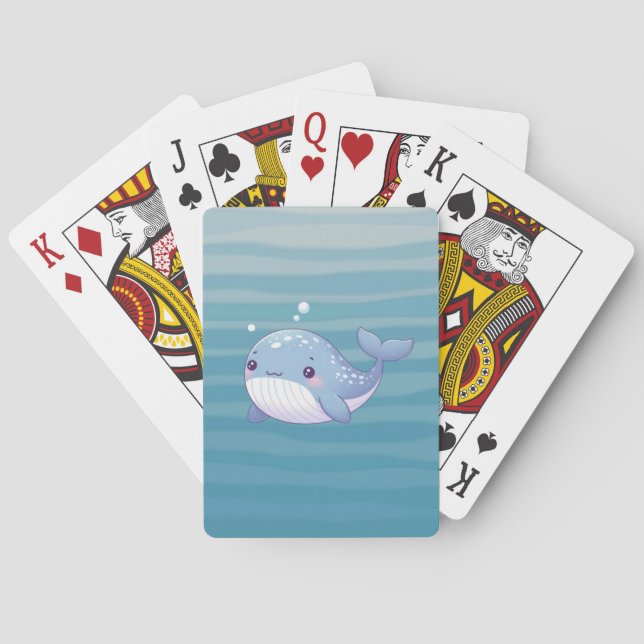 Cute, kust/nautiska val casinokort (Baksidan)