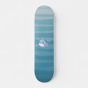 Cute, kust/nautiska val mini skateboard bräda 18,5 cm