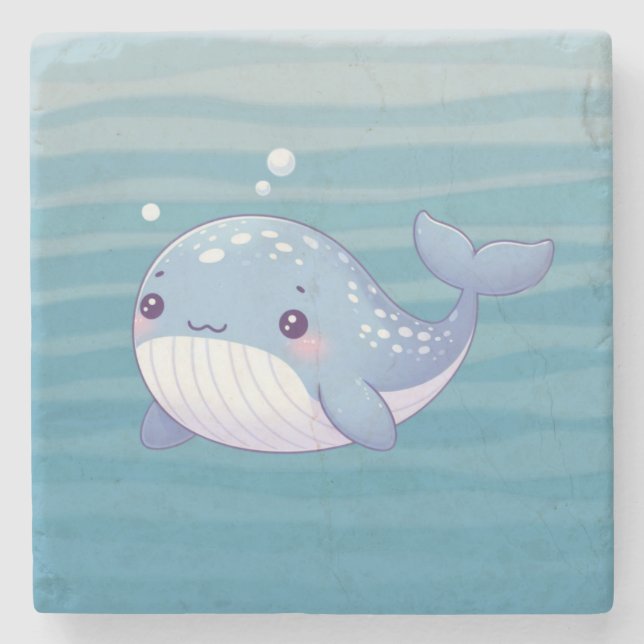 Cute, kust/nautiska val stenunderlägg (Framsidan)