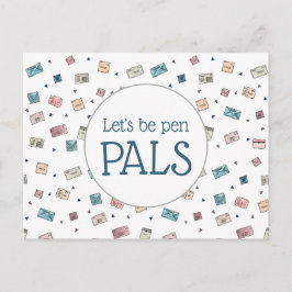 Cute-kuvert Låt oss Pen Pals Lacher Vykort