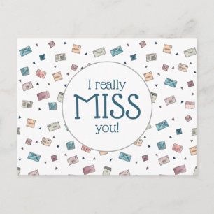 Cute-kuvert Verkligen miss You Teacher Vykort