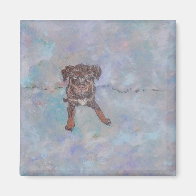 Cute Lab Mix Magnet (Framsidan)