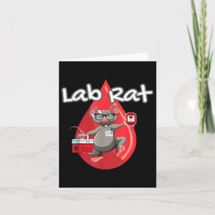 Cute Lab Råtta Blood Bank Medicinsk tekniker Scien Kort
