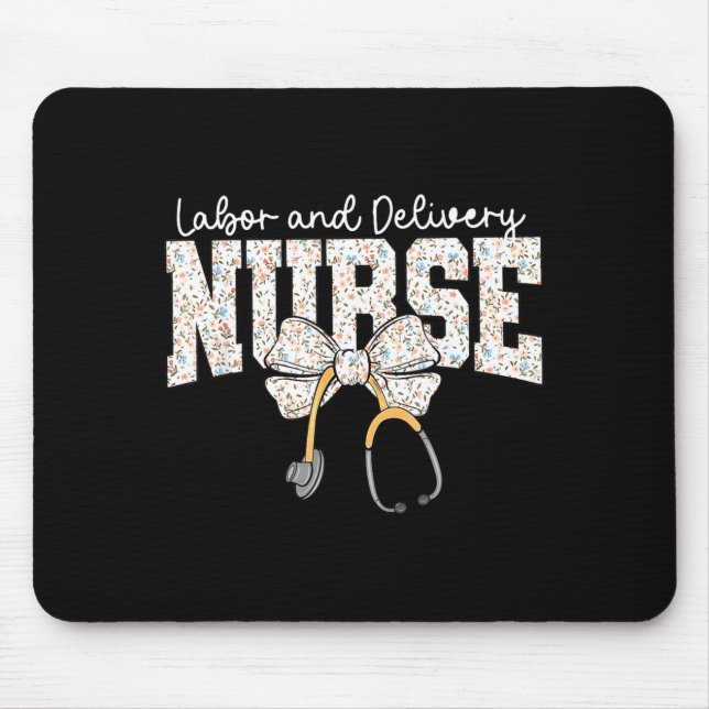 Cute Labor And Delivery Nurse Stethoscope Coquette Musmatta (Framsidan)
