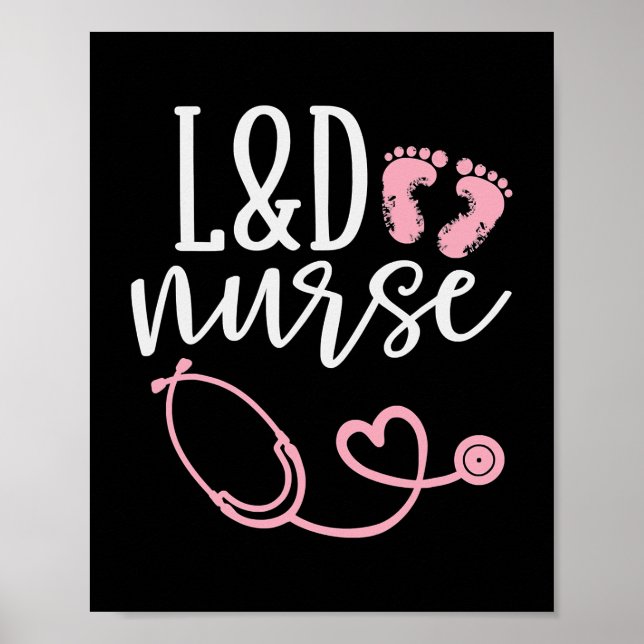 Cute Labour and Delivery Nurse L. Nurse Poster (Framsidan)