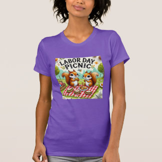 Cute Labour Day Squirrels T-shirt