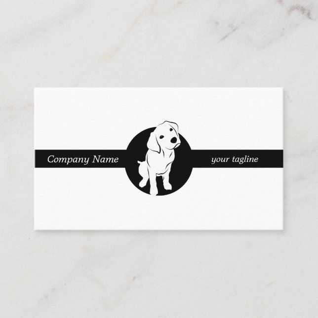 Cute Labour Puppy Visitkort (Framsida)