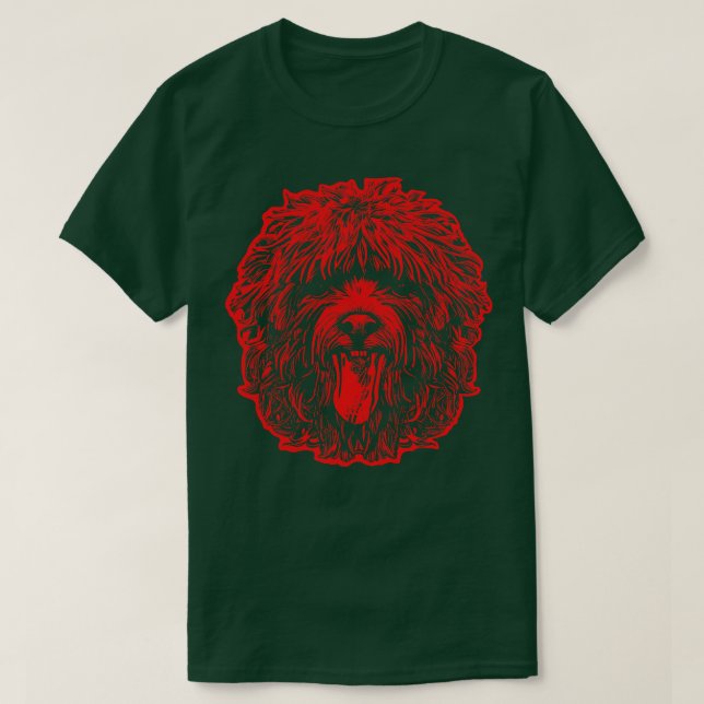 Cute Labradle med Tunga som stryper rött. T Shirt (Design framsida)