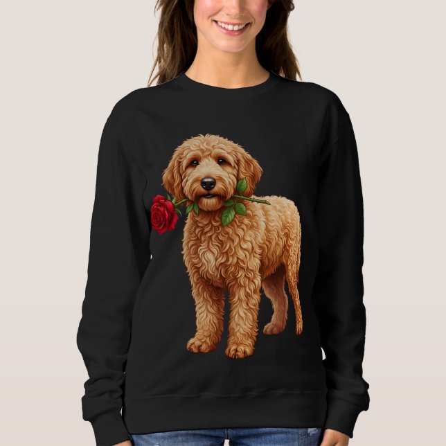 ‏Cute Labradoodle Dog T Shirt (Framsida)